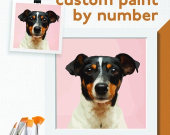 Custom Pet Paint by Number Kit: Personalized Dog or Cat Portrait
