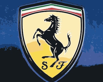 Ferrari #1 Paint by Number Kit, Shipping from US, DIY Acrylic Painting Home Decoration, Coloring, Paint Therapy, Best Gift for Him