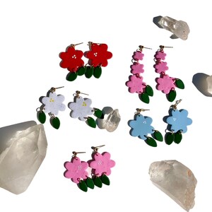 Flora | Handmade Clay Statement Earrings