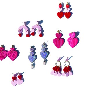 The Valentine Collection | Handmade Clay Statement Earrings