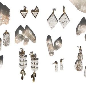 The Blanc + Or Collection | Handmade Clay Statement Earrings