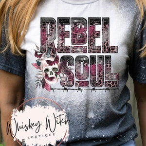 Rebel Soul  bleached t shirt | vintage | retro | distressed | custom