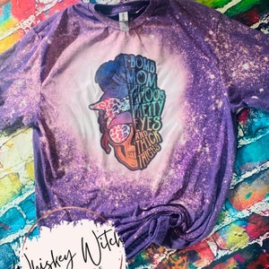 Bleached F Bomb Mom T-Shirt: Distressed Vintage Style