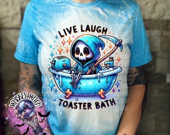 Funny Grim Reaper Bleached Tee: Sarcastic Goth Shirt