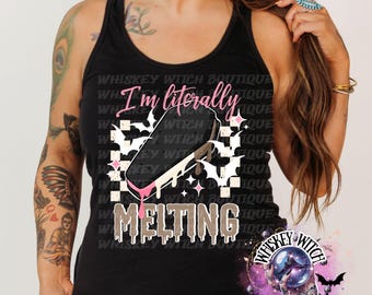 Spooky I’m Literally Melting Icecream Womens TankTop | cute summer shirt | Halloween | funny summer shirt | cute tank top