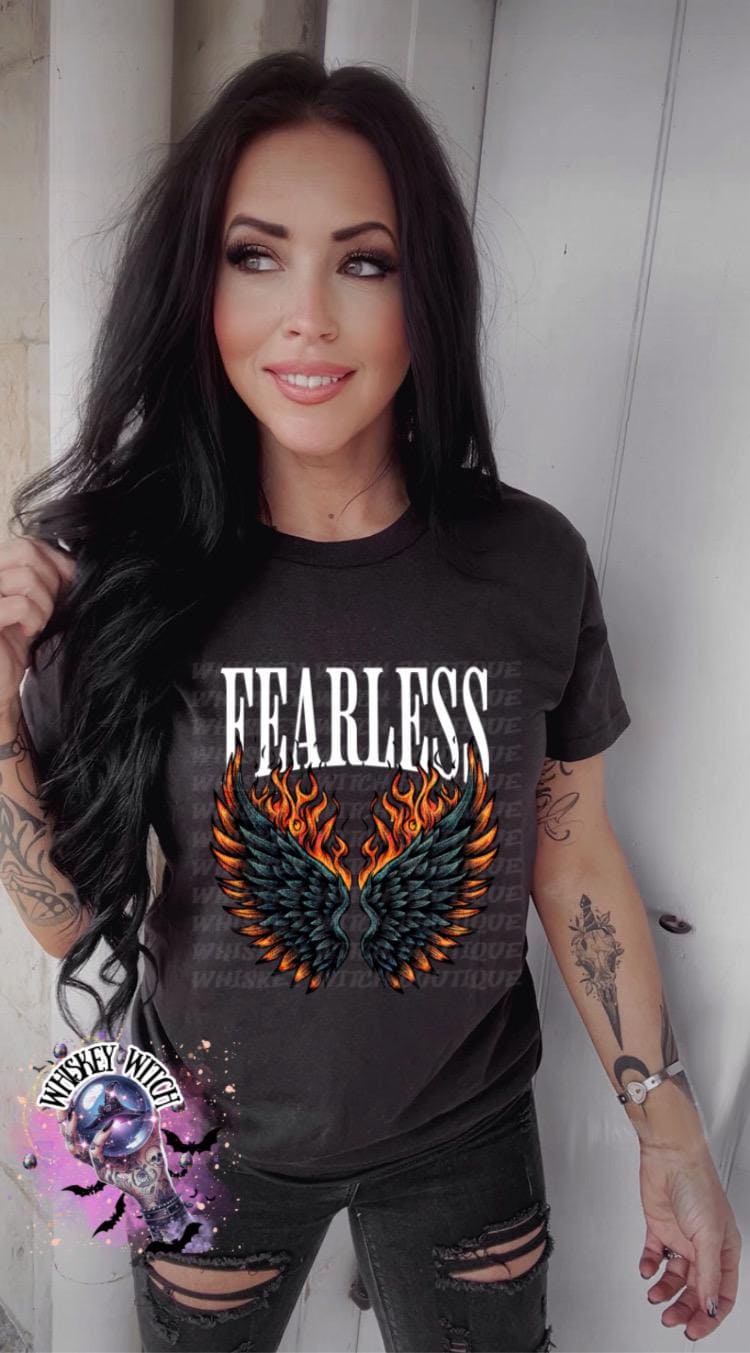 T shirt | Fearless Flames Empower   | vintage | retro | distressed | custom | dead inside | sarcastic | sassy | shirts  women | gift idea