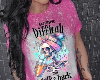 Vintage Distressed Graphic T-Shirt: Sarcastic Skeleton Tee