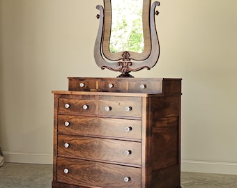 Antique Mahogany Empire Gentleman’s Chest