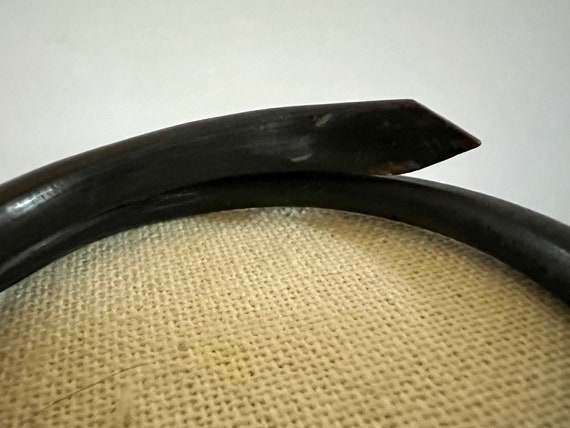 Antique Victorian Snake Carved Horn Bracelet 19th… - image 7