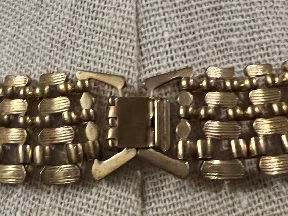 Vintage Panther Gold Tone Link Necklace c1950's - image 4