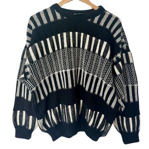 Vintage Coogi Sweater – 90s Colourful Knit Jumper | Iconic Hip Hop Style, Size M