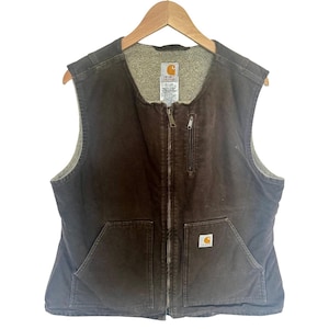 Vintage Y2K Carhartt Sherpa Lined Vest / Workwear