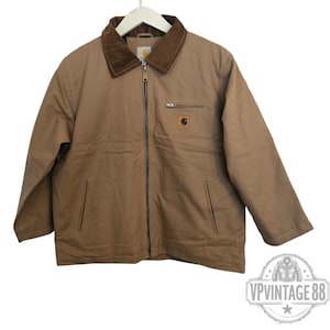 Vintage, Carhartt, Detroit, Reworked, Canvas, Utility, Tan, Camel, Bomber, Jacket, Medium
