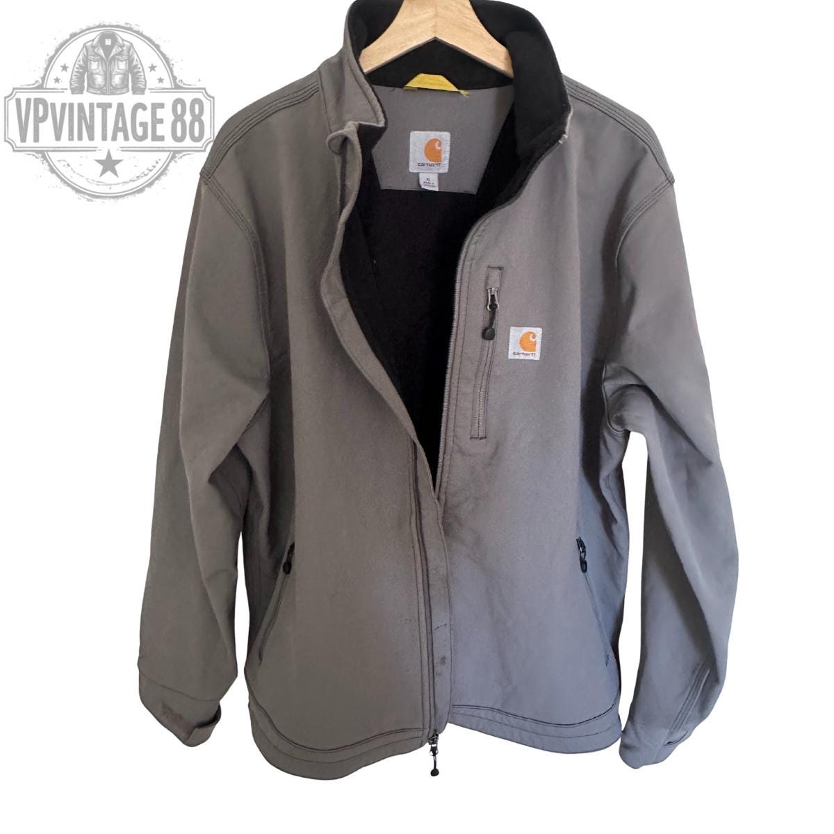 Vintage Carhartt USA Workwear Jacket – Navy Blue 90s Coat (size L