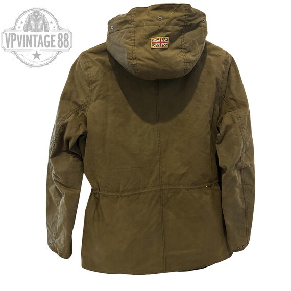 Vintage Barbour Brighton Parka Waxed Jacket - 1990s Khaki Green