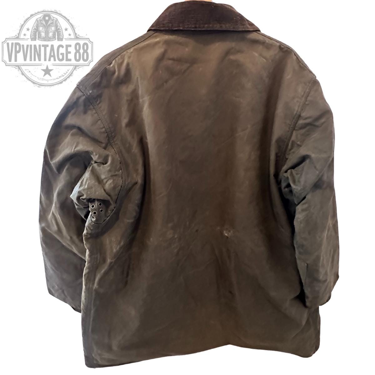 Vintage Barbour Northumbria A400 Waxed Jacket - Khaki Green