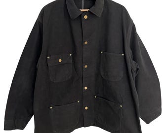 Vintage Carhartt Detroit Jacket – Black Canvas Heavy Duty Chore Coat
