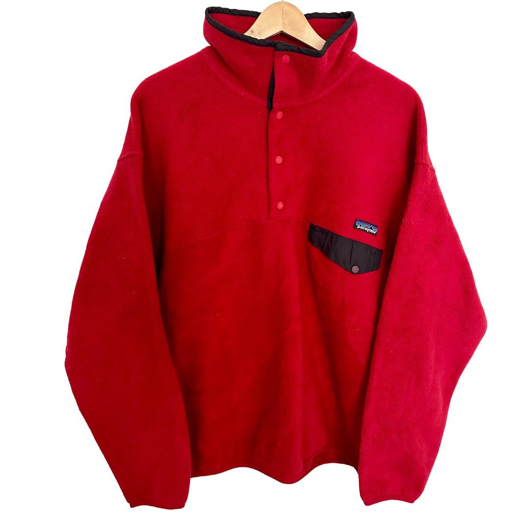 90’s Patagonia Synchilla Snap T USA:L VINTAGE PATAGONIA SYNCHILLA SNAP T BLUE 1990S FLEECE PULLOVER MEDIUM M