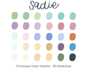 Sadie Procreate Color Palette - procreate tool - instant download