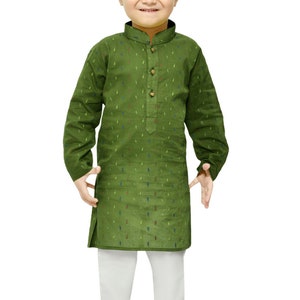 Boys Kurta set casual comfort wear / festival wear / Indian Ethnic / Traditional wear for kids BKP4902 - Green