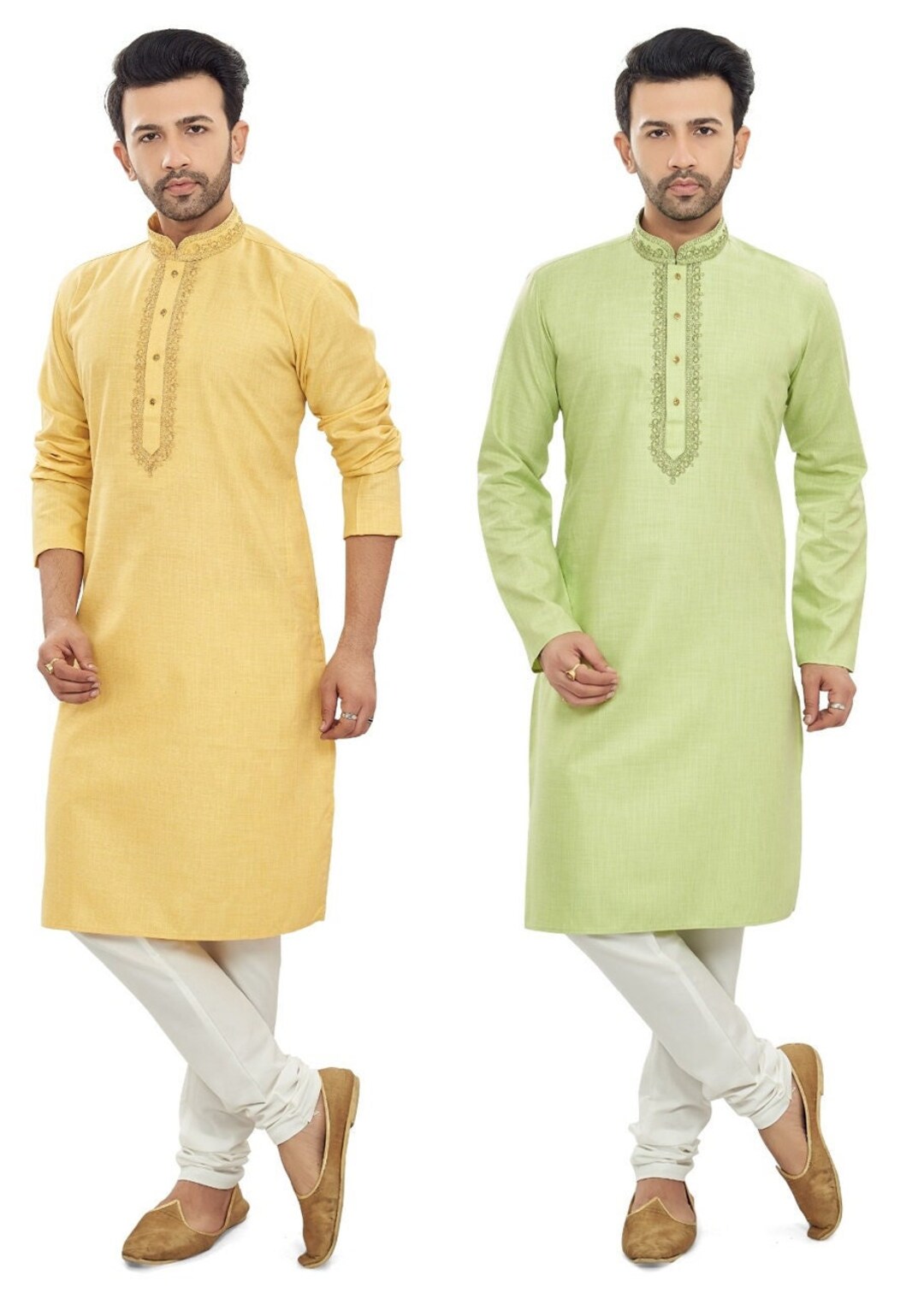 Mens Kurta Pajama Set Cotton Kurta Set Mens Ethnic Wear