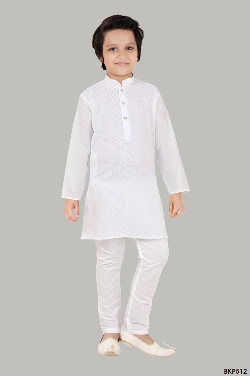 White kurta pajama for 14 year boy sale