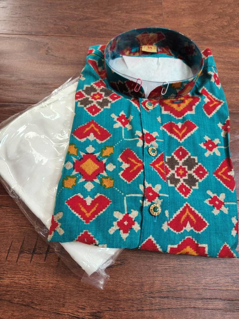 NEW Patola Print Boys Kurta Set Indian Printed Kurta Pyjama - Etsy