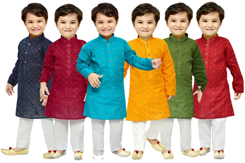 Boys Kurta set casual comfort wear / festival wear / Indian Ethnic / Traditional wear for kids image 1