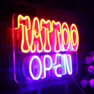 Tattoo Open Decoration Flex Silicone LED Neon Sign st16-fnu0347