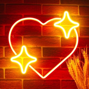 Heart with Stars Decoration Flex Silicone LED Neon Sign st16-fnu0300