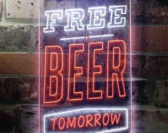 Free Beer Tomorrow Etsy