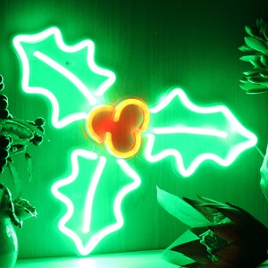 Christmas Holly Flex Silicone LED Neon Sign st16-fnu0158 image 1