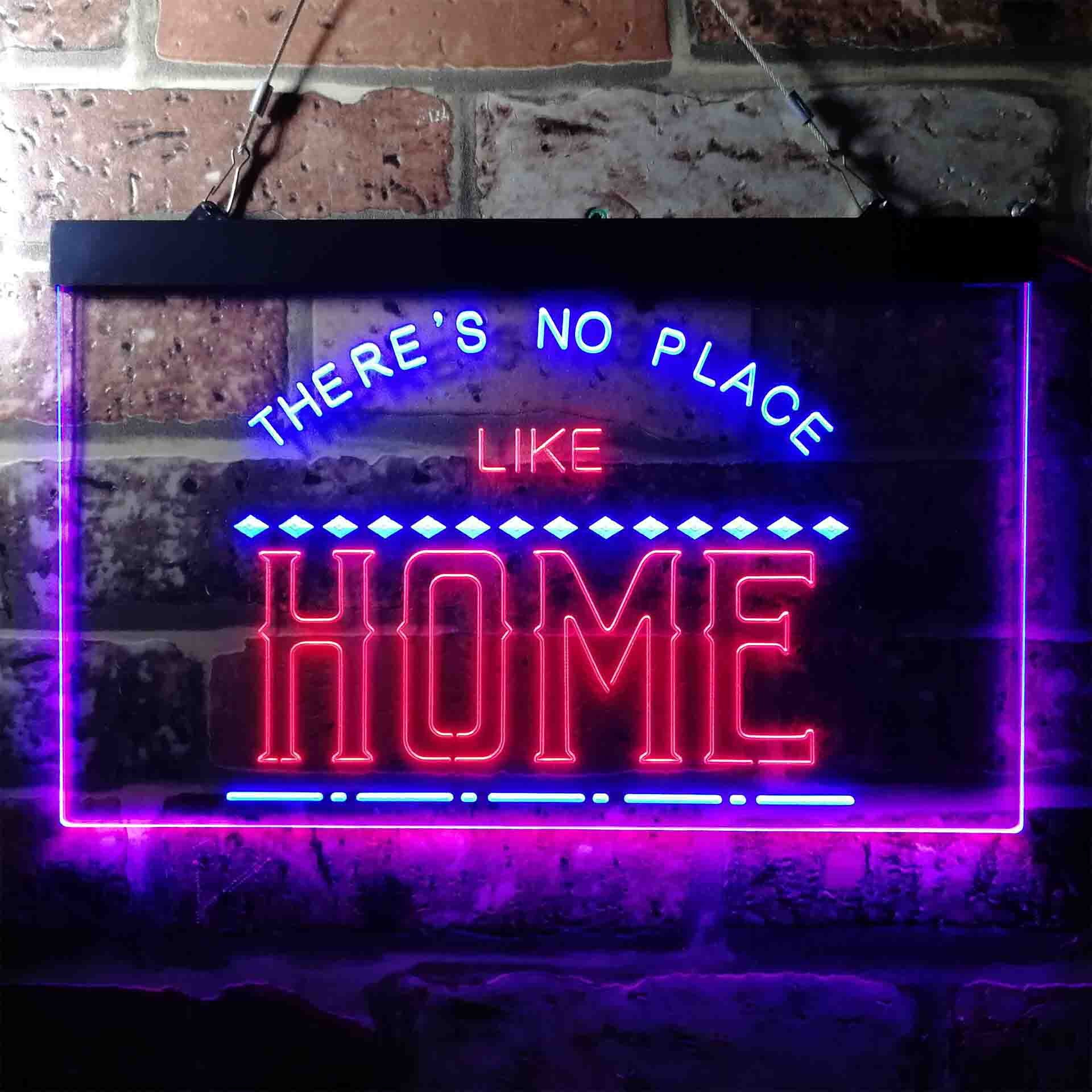 There is No Place Like Home Bedroom Display Dual Color LED | Etsy