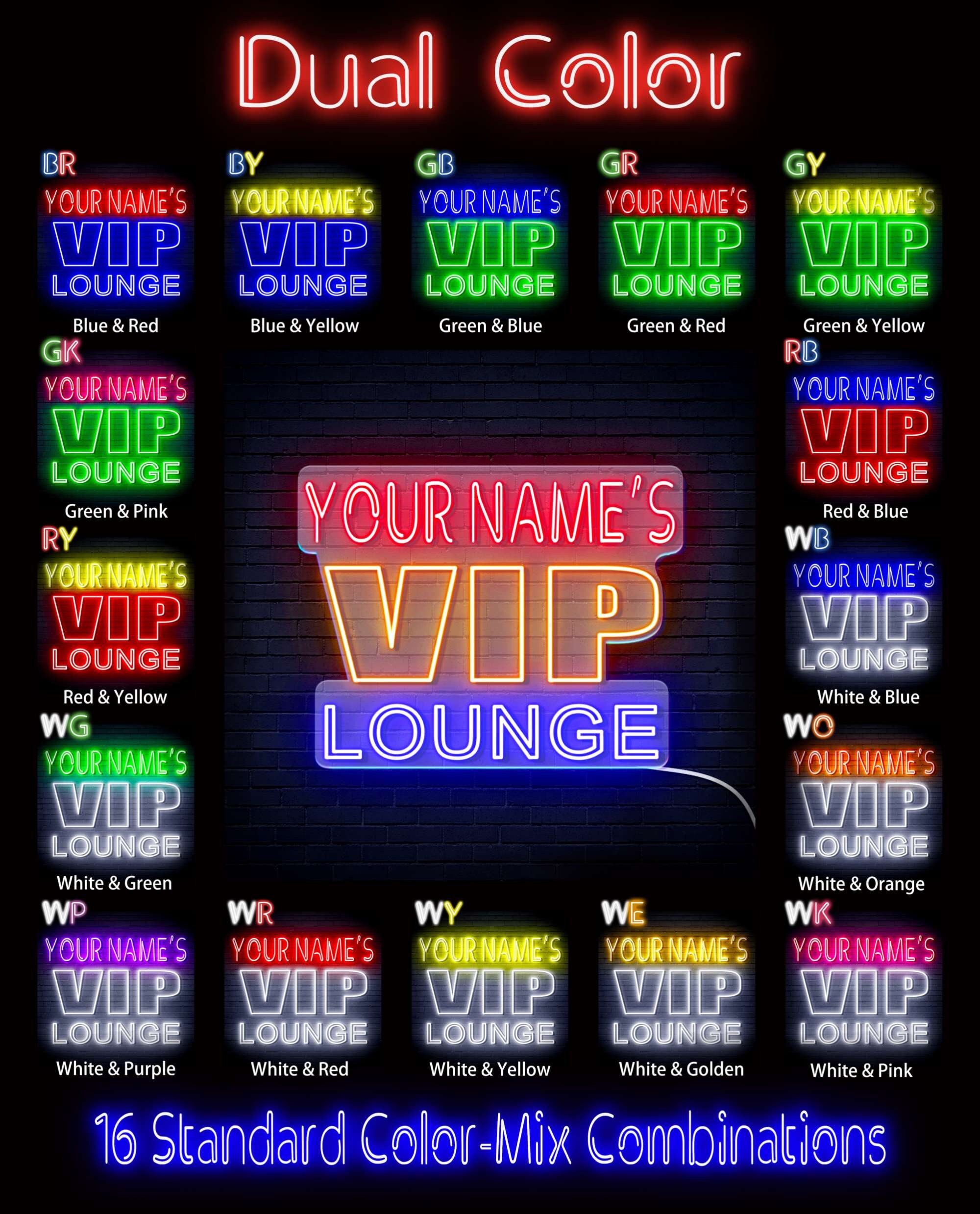 Name Personalized VIP Lounge Bar Extra-large Ultra-bright LED Neon Sign ...