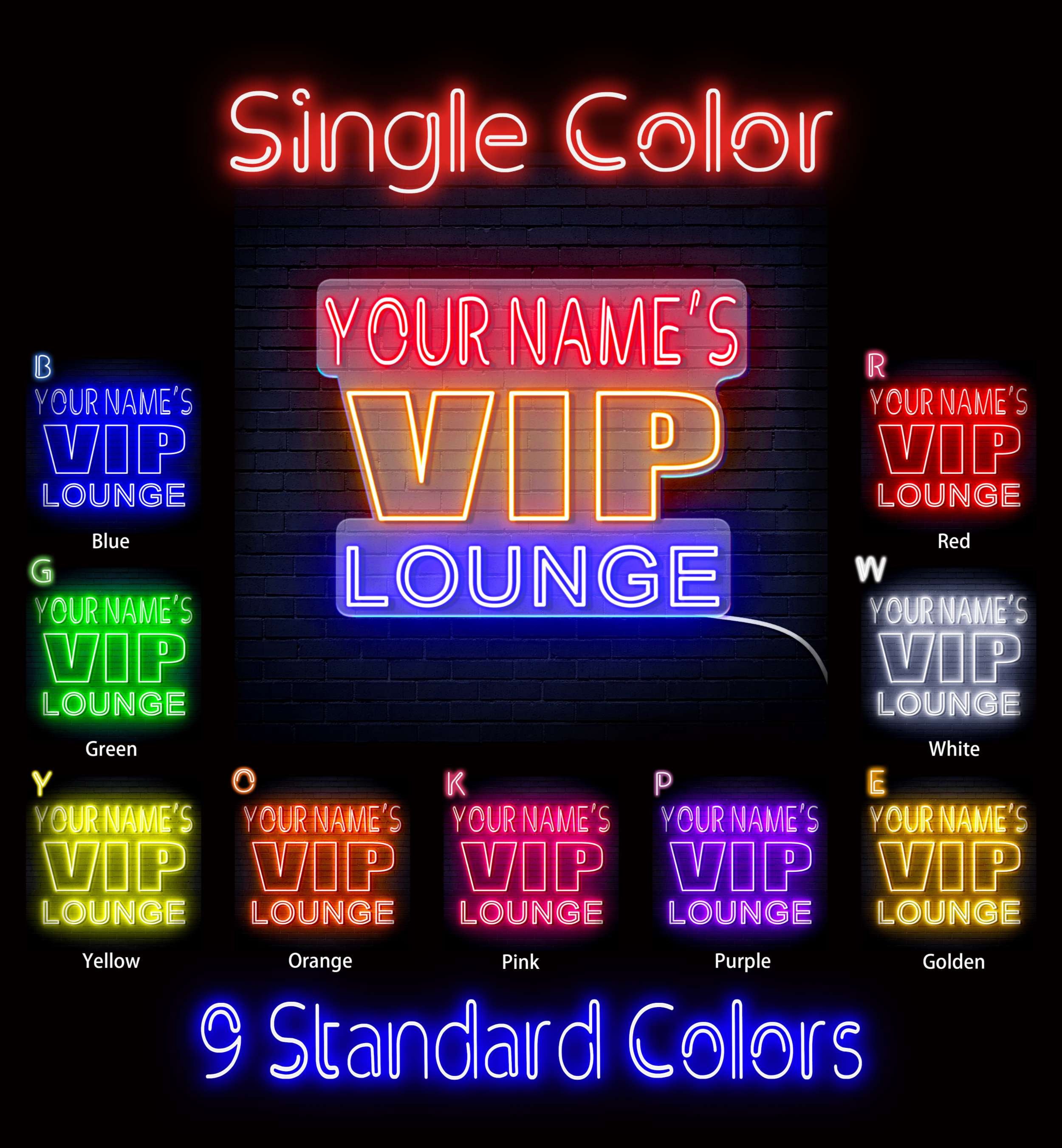 Name Personalized VIP Lounge Bar Extra-large Ultra-bright LED Neon Sign ...