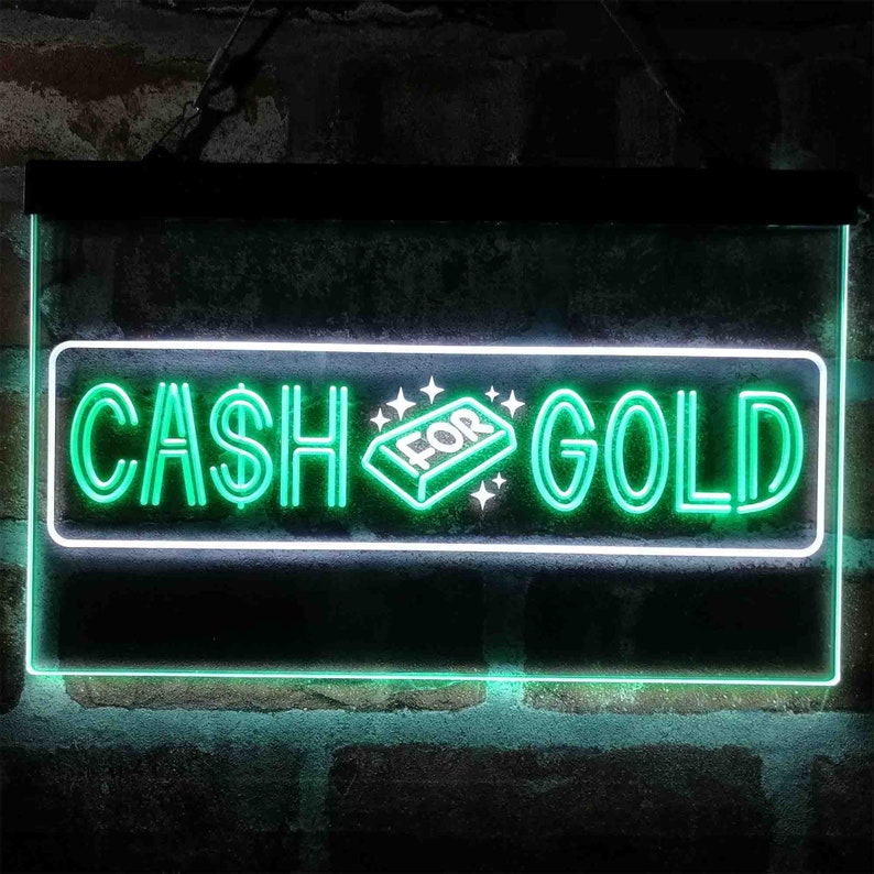 Cash For Gold We Buy Shop Dual Color LED Neon Sign st6-i4038