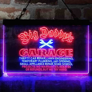 Big Daddy Garage Tools Dual Color LED Neon Sign st6-i3984