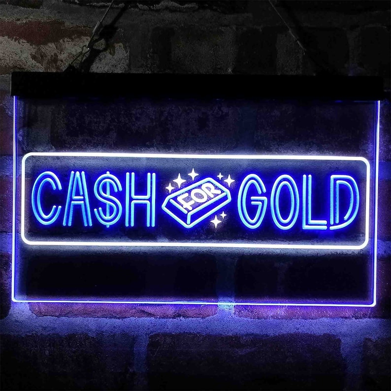 Cash For Gold We Buy Shop Dual Color LED Neon Sign st6-i4038