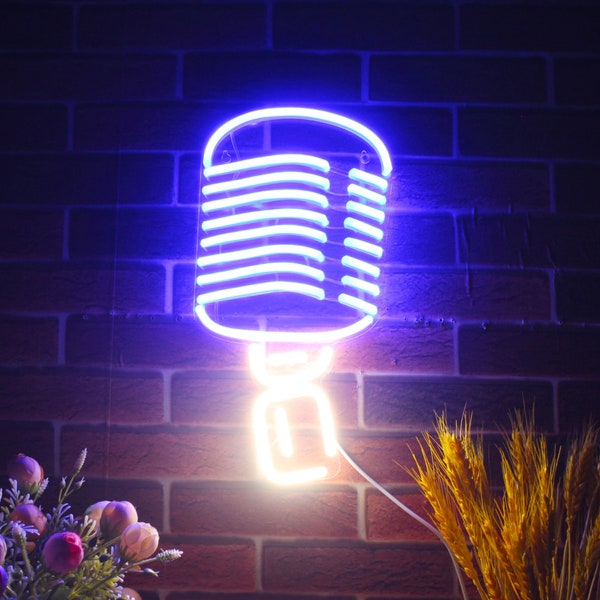 Décoration de microphone Flex Silicone LED Neon Sign st16-fnu0369
