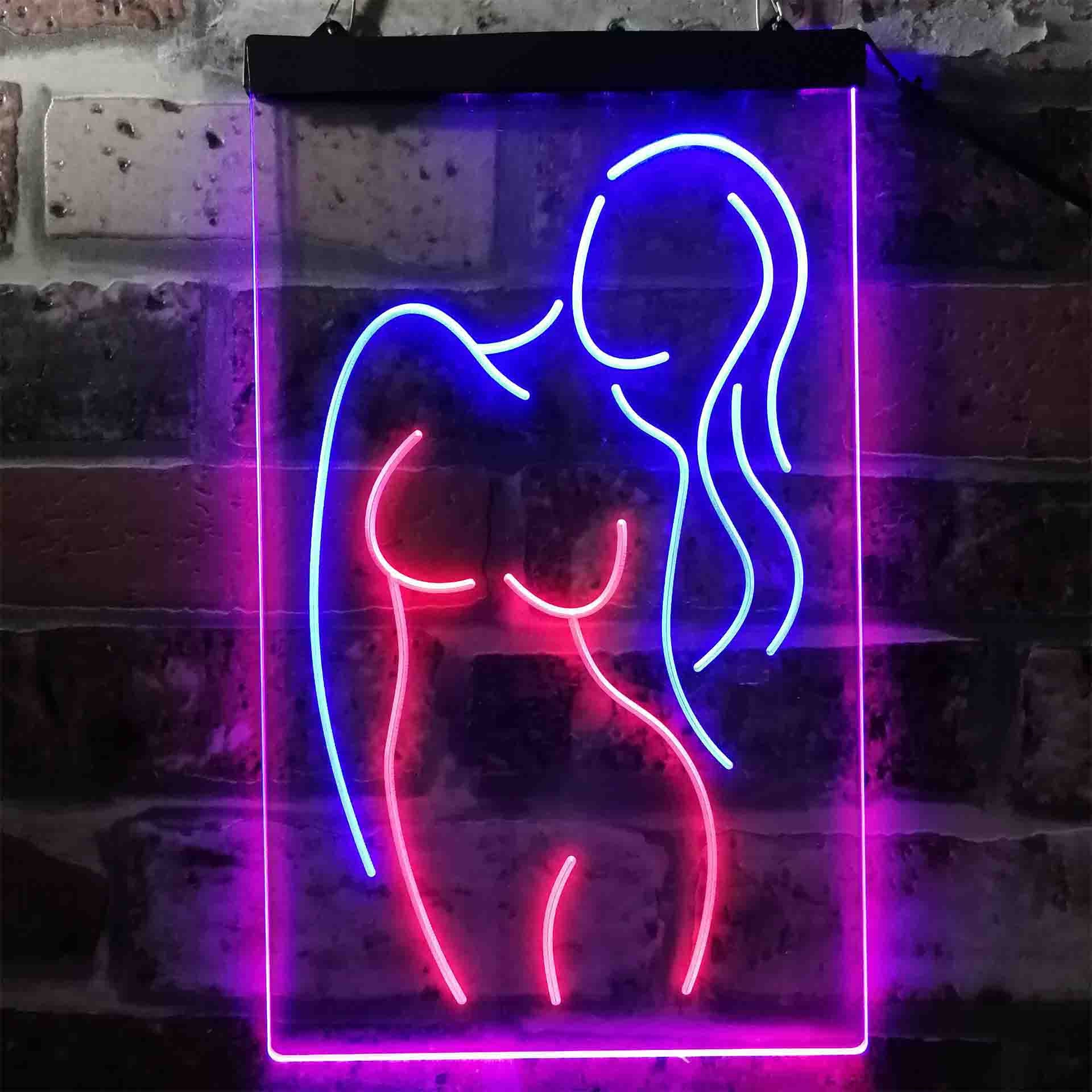 Schlechte Hündin Mittelfinger FXXK Mädchen Zimmer Dual Farbe LED Neon  Zeichen st6-i3799 -  Österreich