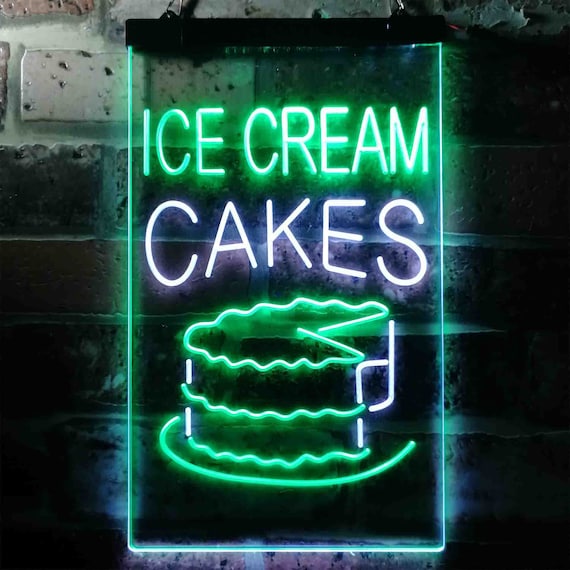 Ice Cream Cakes Dual Color LED Neon Sign St6-i3639 