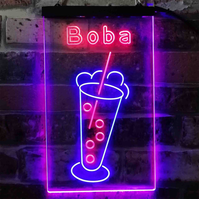 bubble tea neon sign