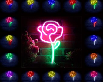 Rose Flower Women Room Decor Flex Silicone LED Neon Sign st16-fnu0034