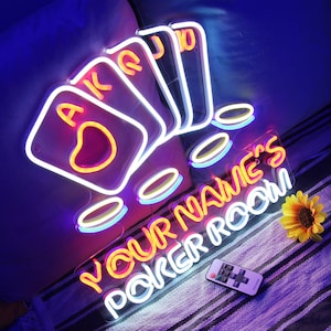 Name Personalized Poker Room Casino Extra-Large Ultra-Bright LED Neon Sign st16-fn-p0015-tm
