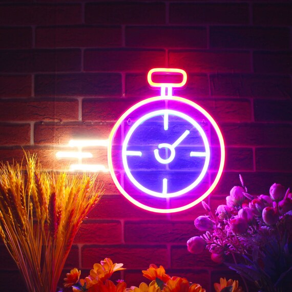 Stop Watch Decoration Flex Silicone LED Neon Sign St16 fnu0325 Etsy