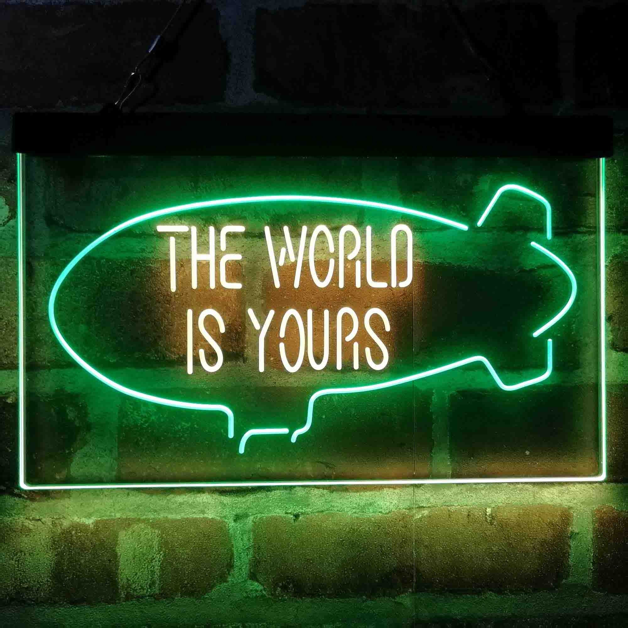 scarface the world is yours neon sign