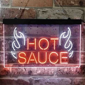 Hot Sauce Dual Color LED Neon Sign st6-i3890