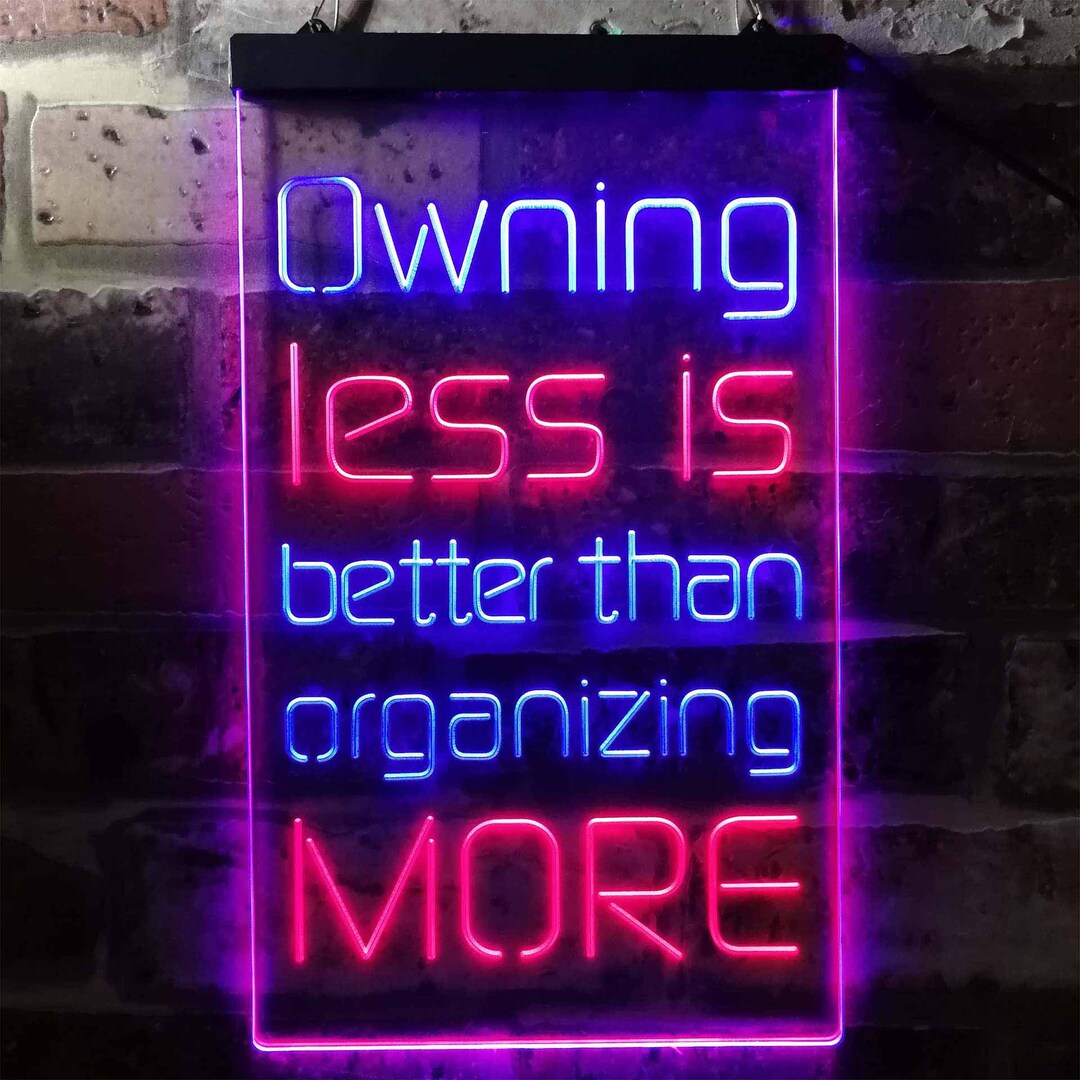 Less is More Daily Quotes Dual Color LED Neon Sign St6-i3771 - Etsy Israel
