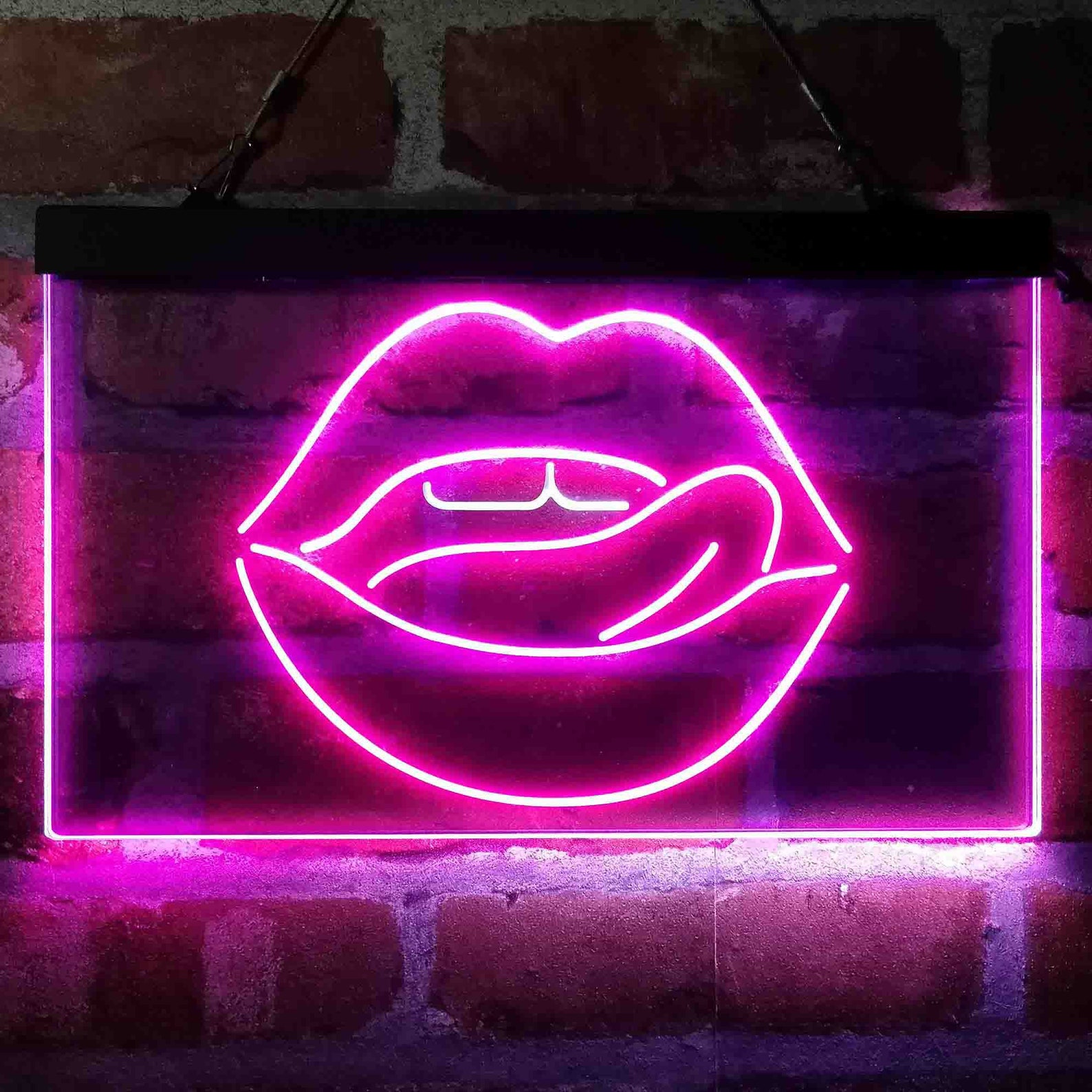 Licking lips Mouth Sexy Dual Color LED Neon Sign st6-i4058 | Etsy