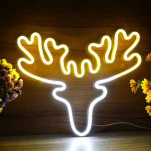 Deer Head Bar Shop Decoration Flex Silicone LED Neon Sign st16-fnu0170